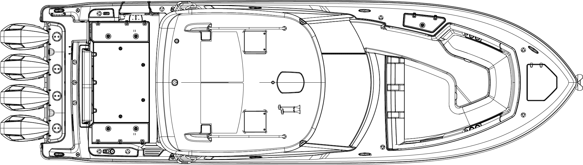 Boston Whaler 380 Realm layout