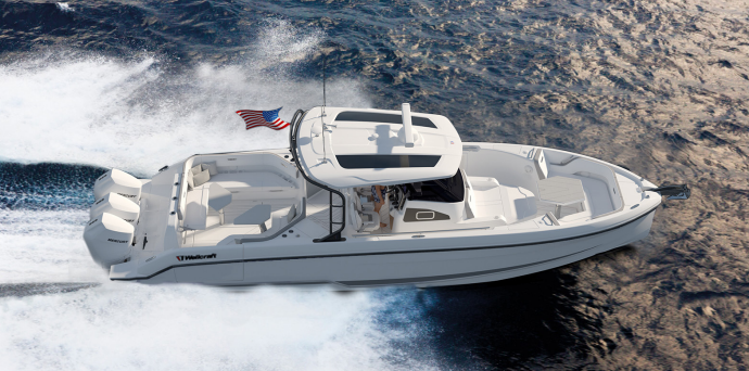 Wellcraft 38 T-Top center console