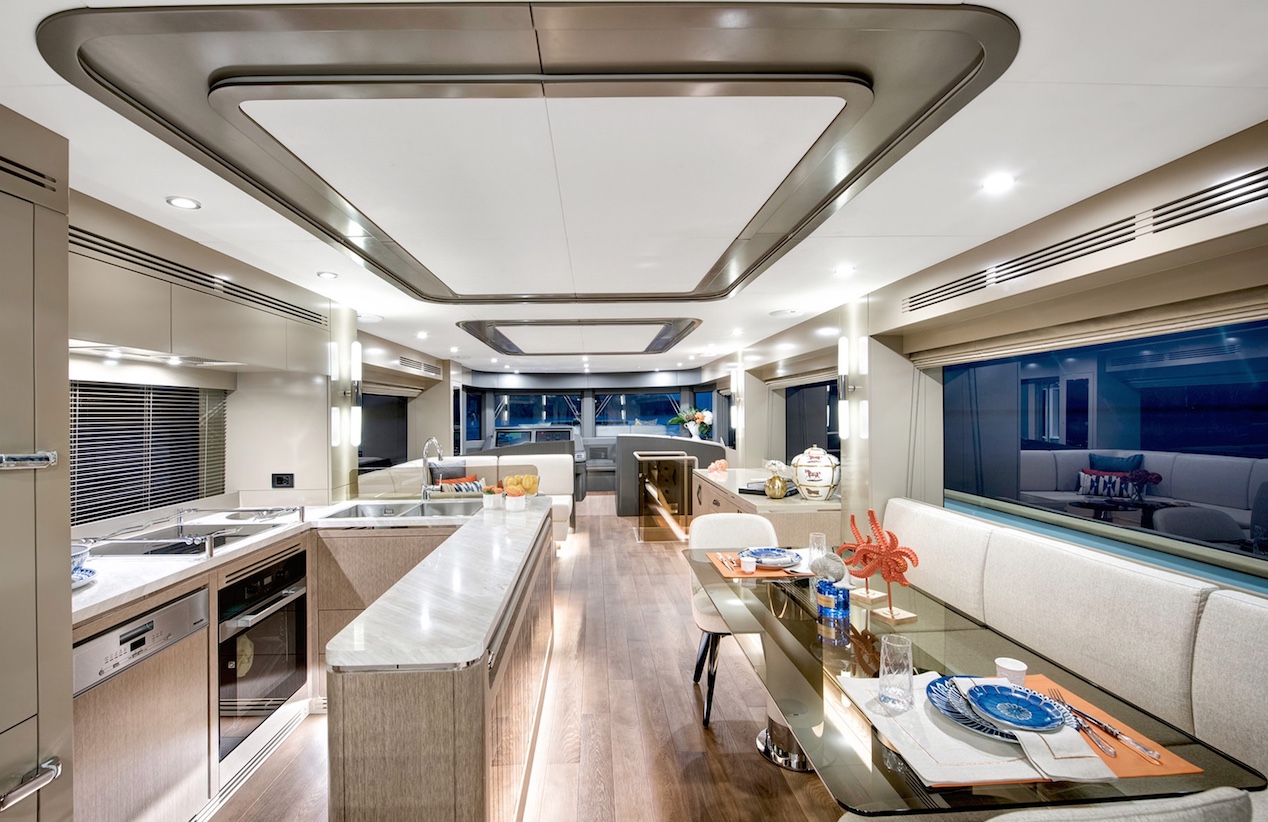 main deck of the Sirena 68