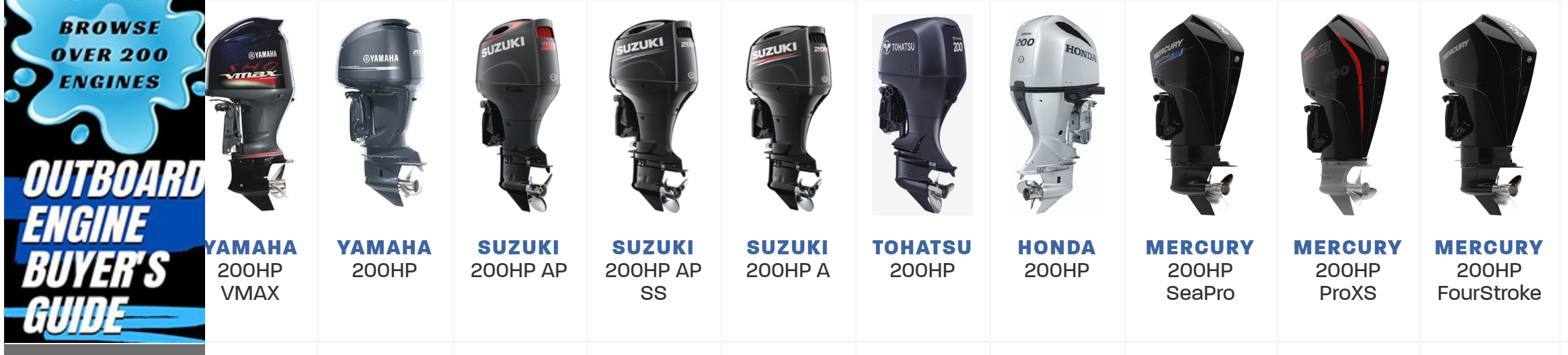 BoatTEST outboard guide, outboard engine guide