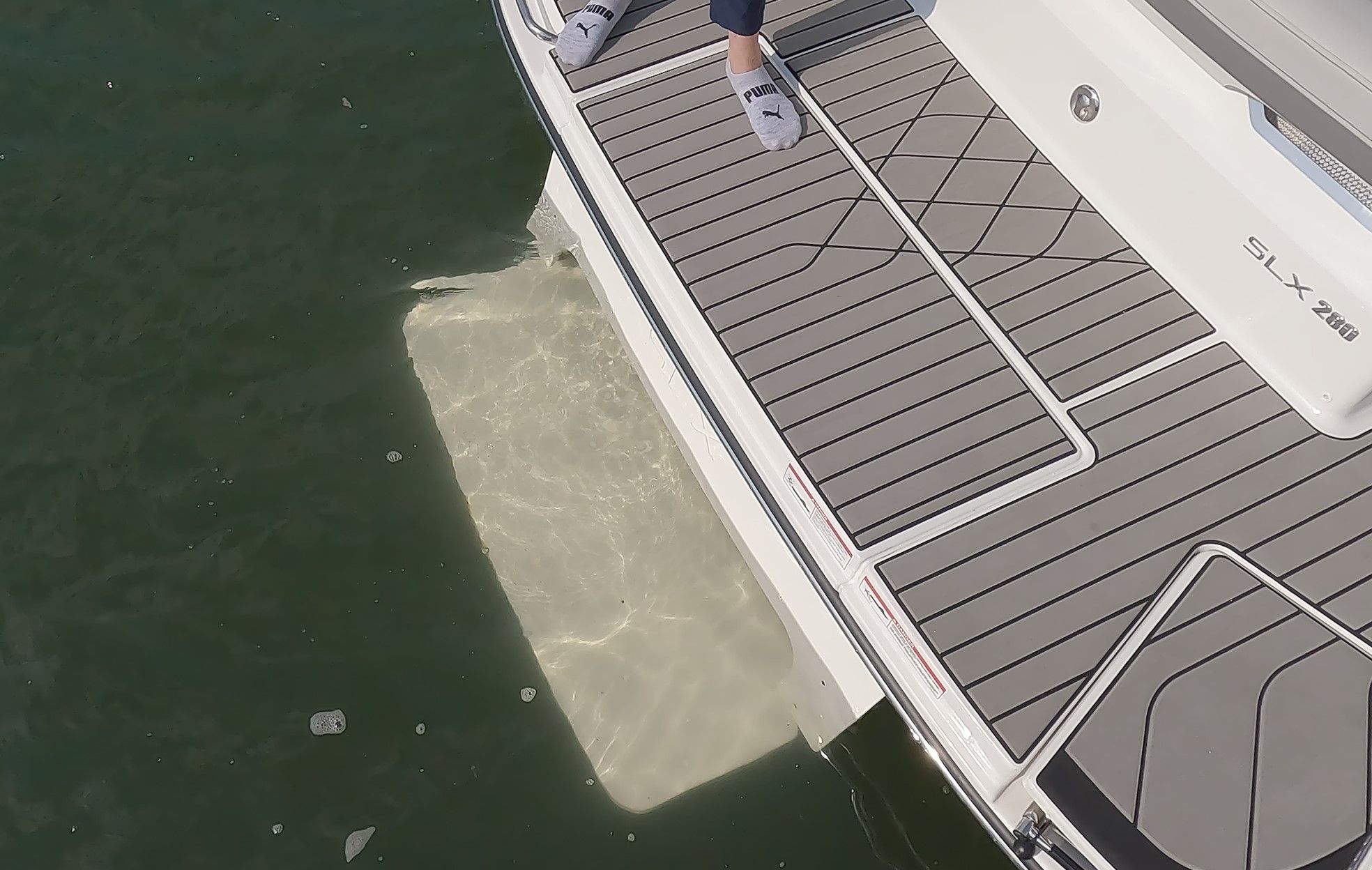 SeaRay SLX 280 sterndrive swim step
