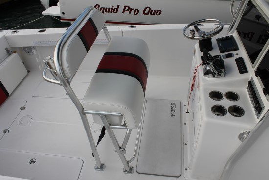 Bluewater 2550 helm leaner seat