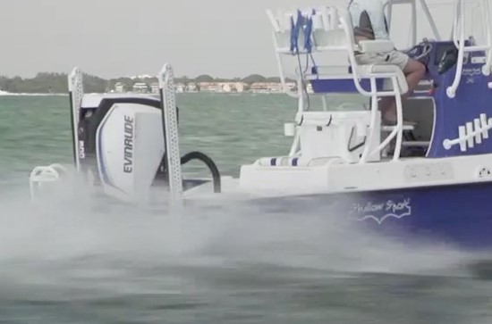 Shallow Sport 25 X3 test boat power