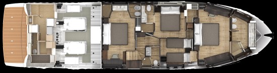 Absolute Navetta 73 accommodations level