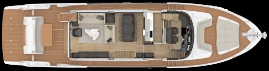 Absolute Navetta 73 main deck layout