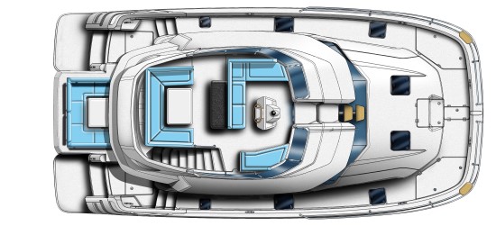 Aquila 44 flying bridge