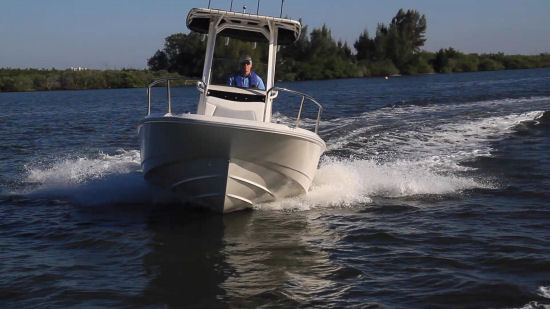 Boston Whaler 210 Dauntless turns