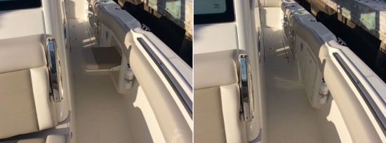 Boston Whaler 280 Outrage flip down seats