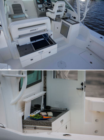 Boston Whaler 315 Conquest Pilothouse optional grill