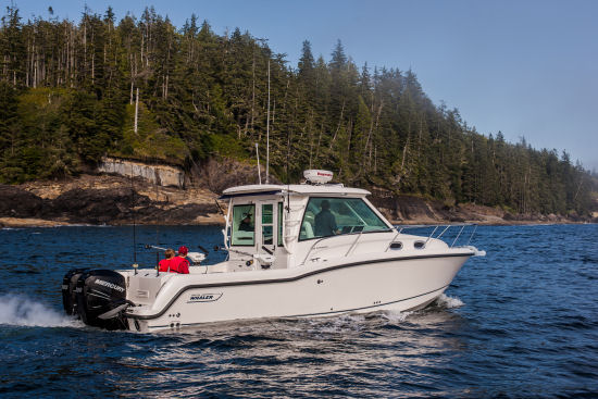 Boston Whaler 315 Conquest Pilothouse running shot