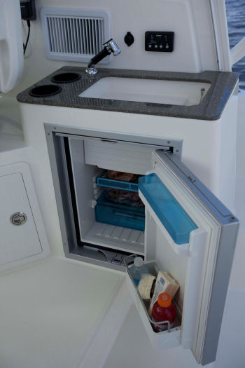 Boston Whaler 315 Conquest Pilothouse sink