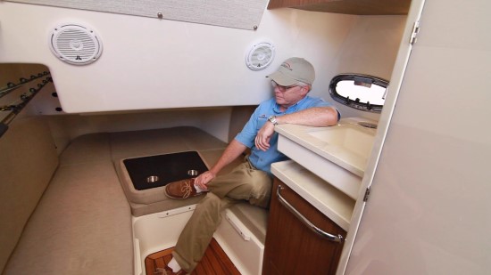 Boston Whaler 380 Outrage cabin seat