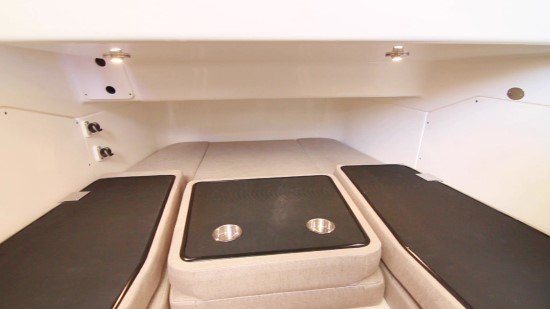 Boston Whaler 380 Outrage cabin storage