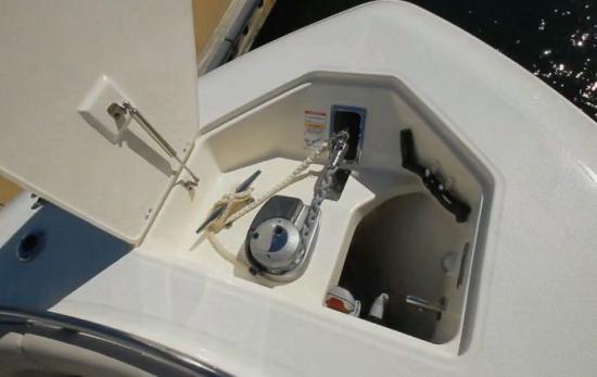 Boston Whaler 380 Realm anchor locker