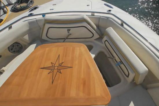 Boston Whaler 380 Realm bow storage