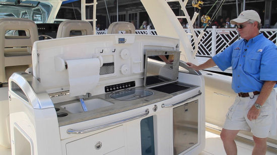 Boston Whaler 420 Outrage console design