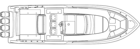 Boston Whaler 420 Outrage floor plan