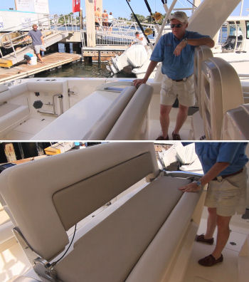 Boston Whaler 420 Outrage leaning post seat