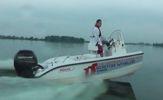Boston Whaler Design and Engineering half a boat