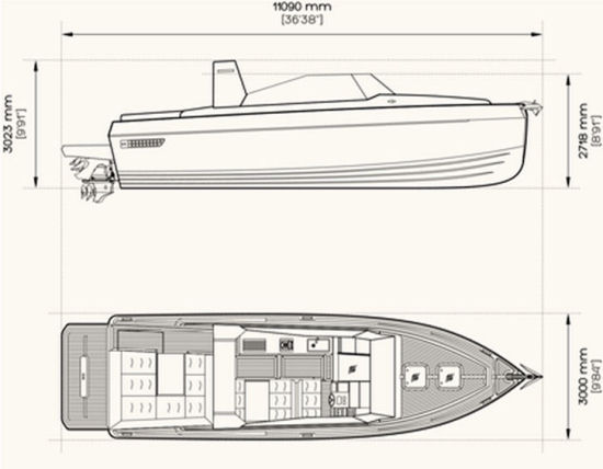 Bravo Yachts B36 floor plans