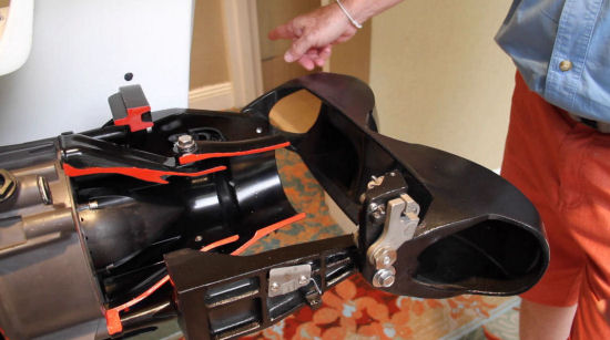 Chaparral 243 Vortex VRX jet nozzle