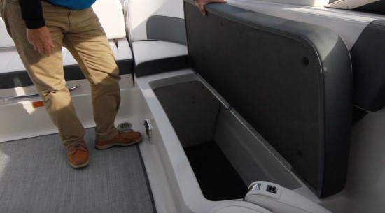 Chaparral 267 SSX Additional Bench Storage