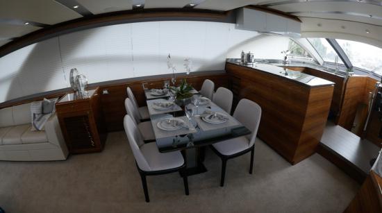 Cheoy Lee CLA 76 Flybridge dining table