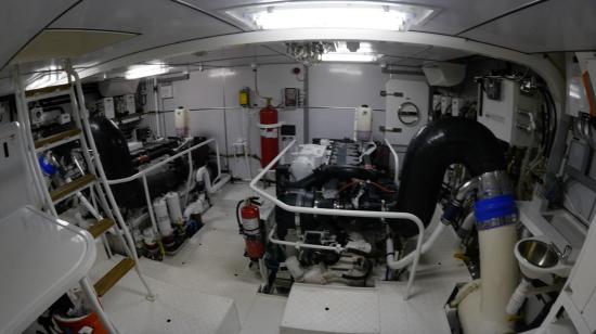 Cheoy Lee CLA 76 Flybridge engine room