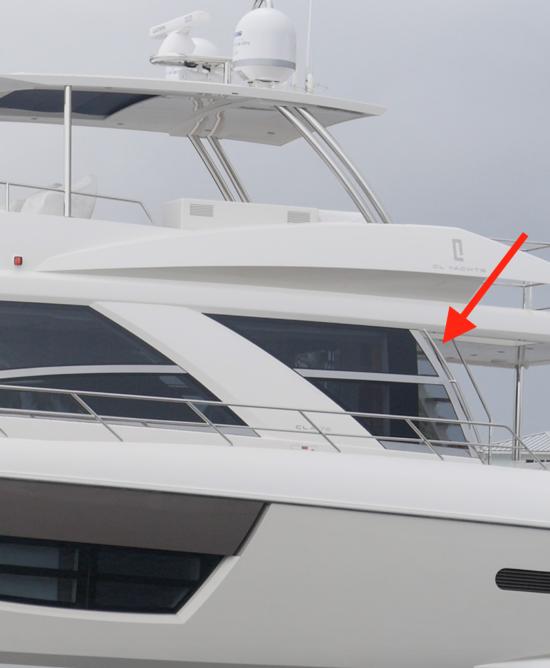 Cheoy Lee CLA 76 Flybridge handle