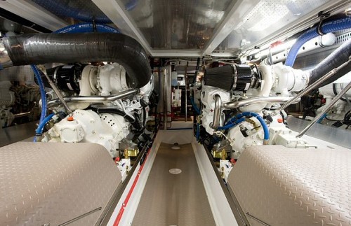Fleming 55 engine room