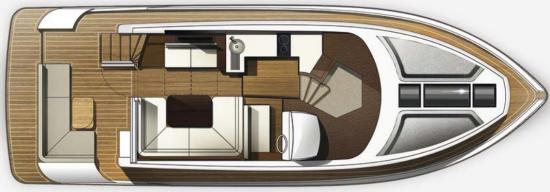 Galeon 420 Fly deck layout