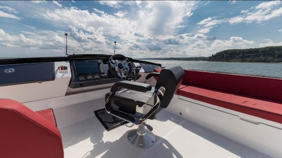 Galeon 560 Skydeck Helm and Windscreen