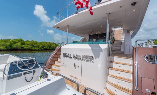 Hargrave 80 Deal Maker boarding stairs