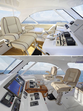 Hatteras 45 Express helm options