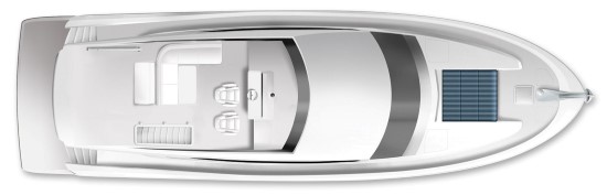 Hatteras 60 Motor Yacht flybridge layout