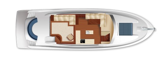 Hatteras 60 Motor Yacht main deck layout