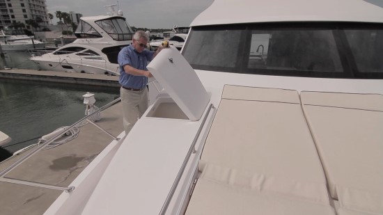 Hatteras 60 Motor Yacht storage
