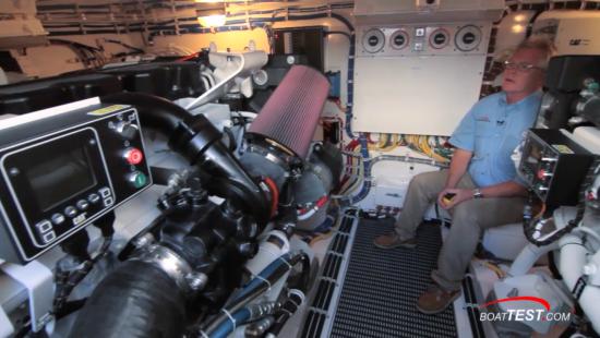 Hatteras GT45X Flybridge engine room