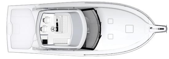 Hatteras GT45X Flybridge layout
