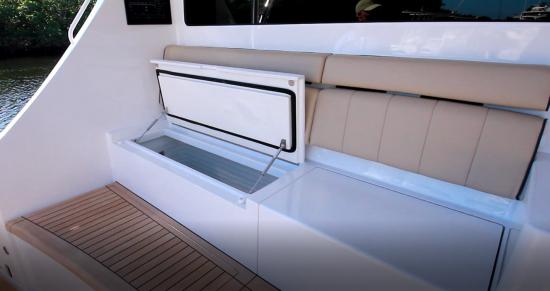 Hatteras GT59 bait freezer