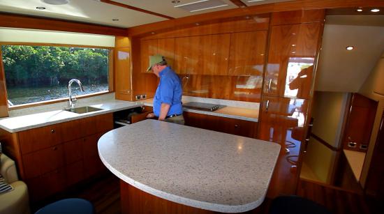 Hatteras GT59 galley