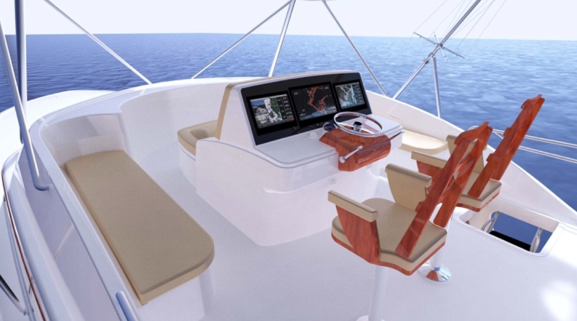 Hatteras GT65 Carolina helm