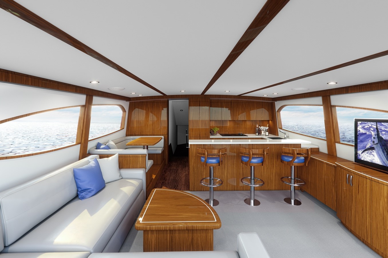 Hatteras GT65 Carolina salon