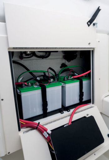 Mako 214 CC battery panel