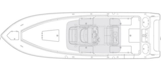 Mako 334 CC deck plan