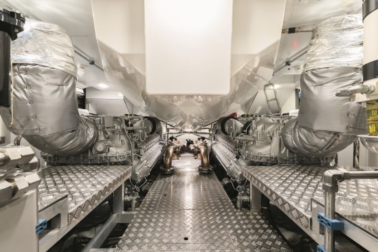 Monte Carlo Yachts 96 engine room