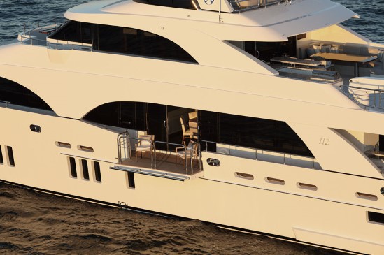 Ocean Alexander 112 Tri-Level Motor Yacht balcony