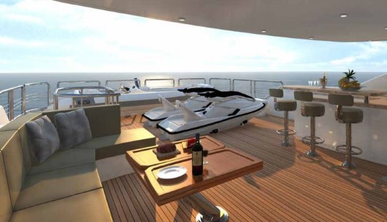 Ocean Alexander 112 Tri-Level Motor Yacht boat deck