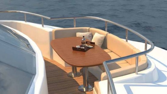 Ocean Alexander 112 Tri-Level Motor Yacht bridge settee