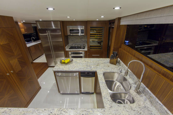 Ocean Alexander 100 Skylounge galley